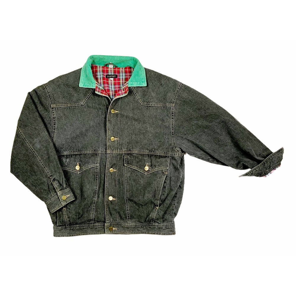VINTAGE 80’S UNISEX ESPRIT OVERSIZED DEMIN JACKET SIZE MEDIUM